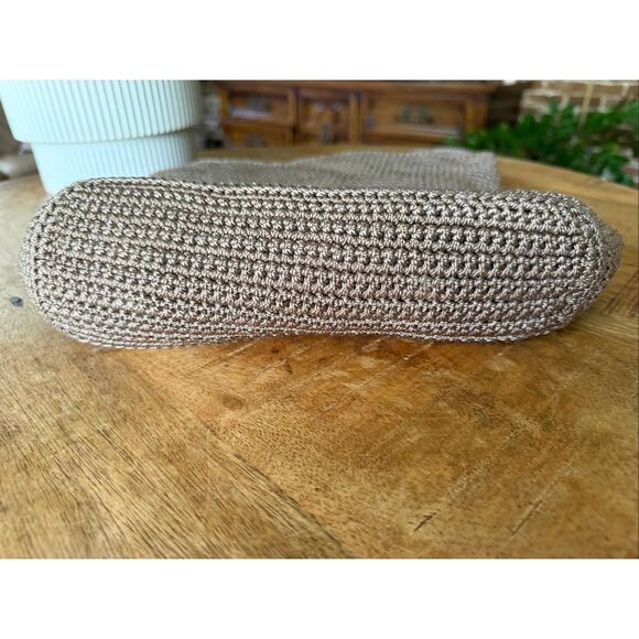 The Sak Crochet Shoulder Bag Taupe Woven Boho Casual Everyday Purse - Picture 10 of 10
